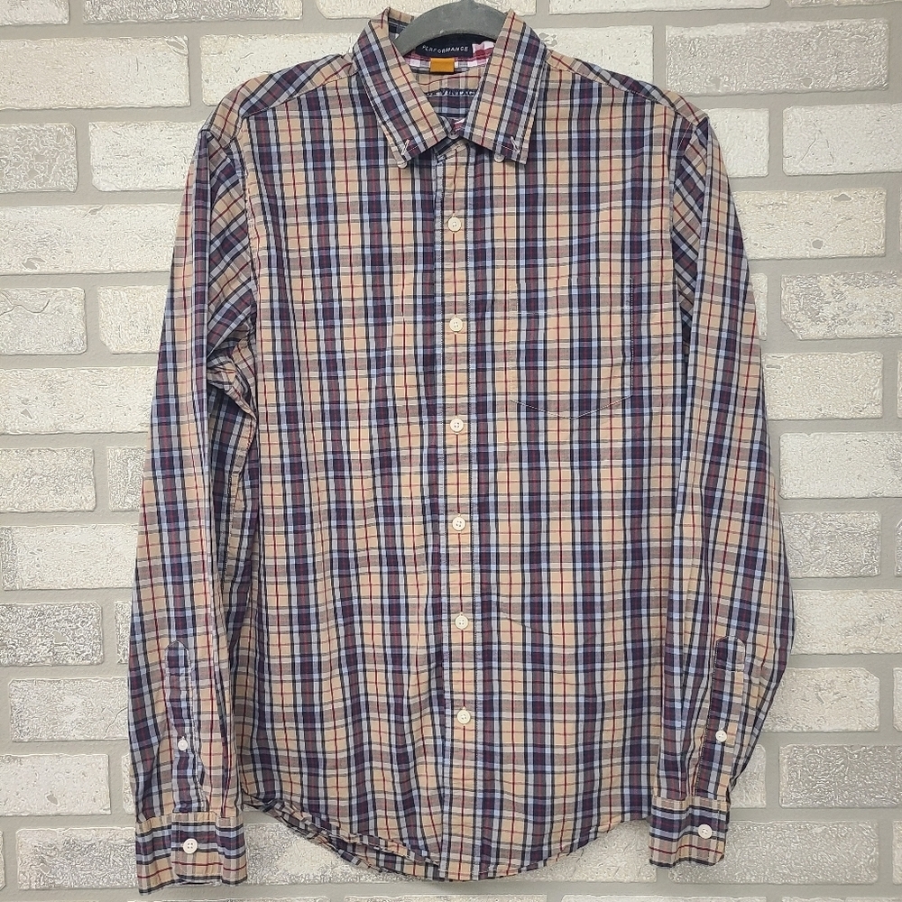 Taylor Vintage Plaid Button Down Collared Shirt Size Medium